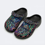 Psychedelic Forest Mushroom Print Clogs