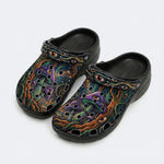 Psychedelic Mushroom Forest Print Clogs