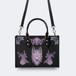 Unisex Devil Art Print - Leather Handbag