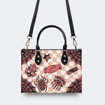 Gothic Tattoo Print - Leather Handbag