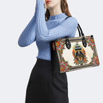 Vintage Black Panther On The Boat - Leather Handbag