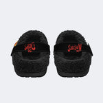 The Monsters Print - Fur Lined Slippers/Sandals