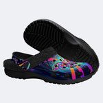 Kaleidoscope Mirror Moth Fleece-Lined Clogs