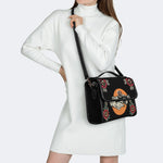 Trust No One Snake Print - Leather Satchel Bag