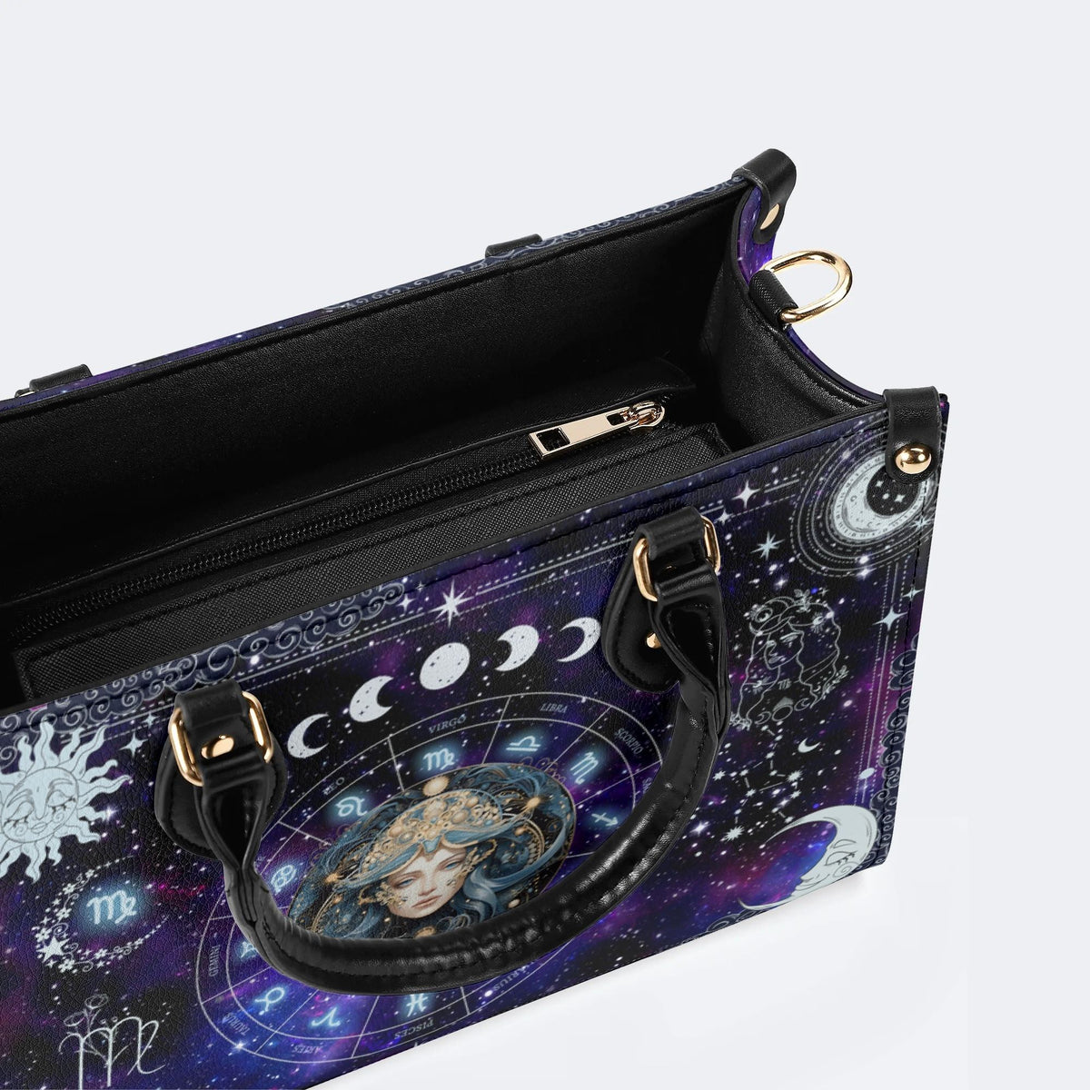 Virgo Starry Sky - Leather Handbag