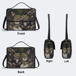 Vintage Couple Frog Print - Leather Satchel Bag