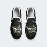 Surreal Death Moth&Skull - Slip On Shoes