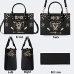 Unisex Tiger Print - Leather Handbag