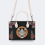 Horror Demon Print - Leather Handbag