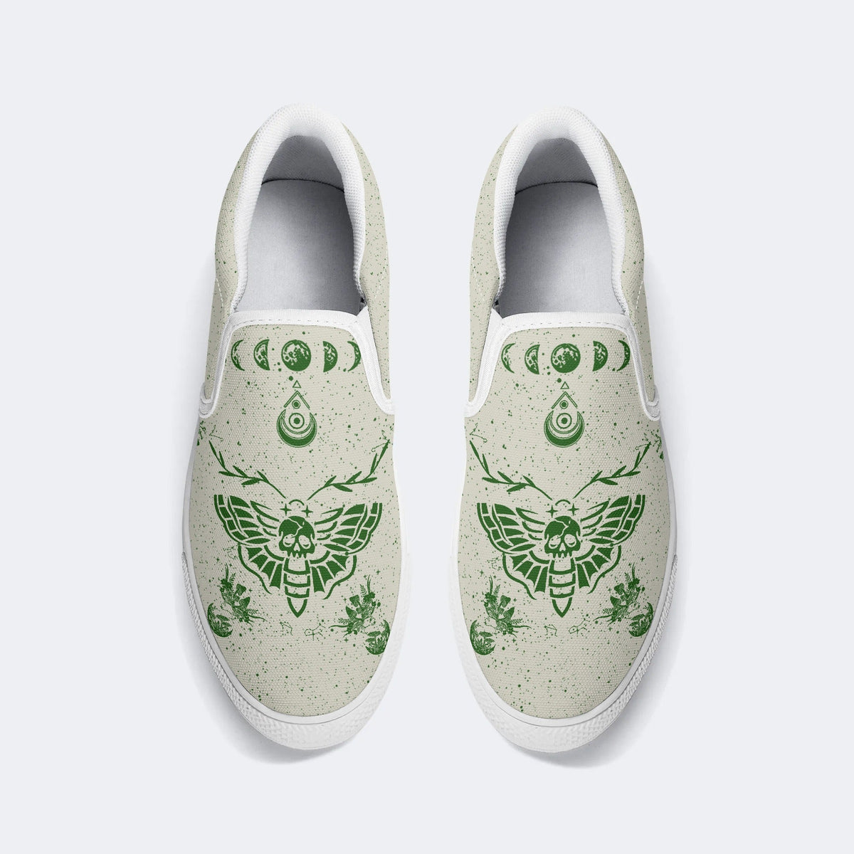 Classic Death Moth Vintage Print - Slip On Shoes