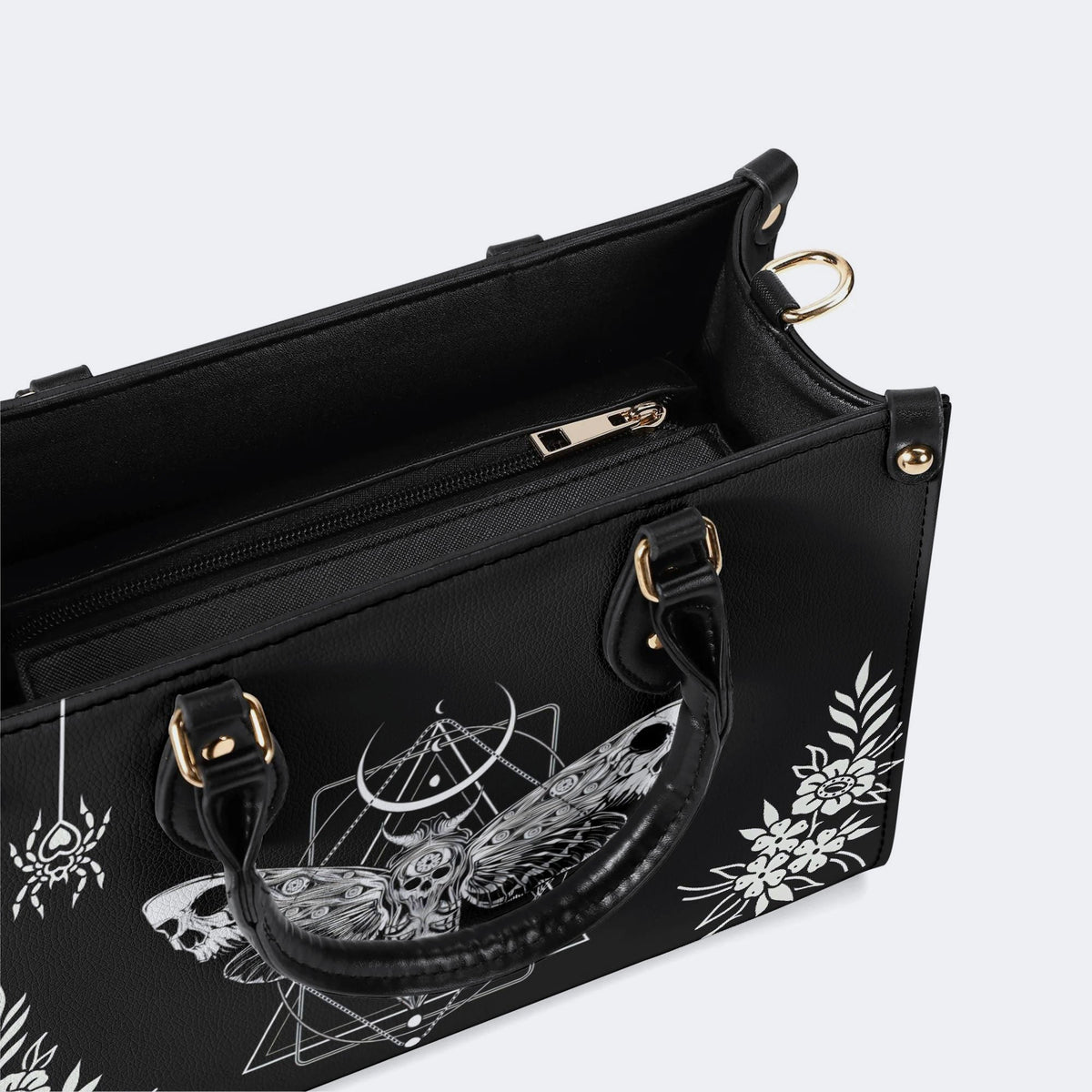 Surreal Death Moth - Leather Handbag