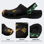 Horror Movie Vintage Graphic Print - Fur Lined Slippers/Sandals