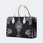 Unisex Tiger Print - Leather Handbag
