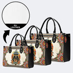 Vintage Black Panther On The Boat - Leather Handbag