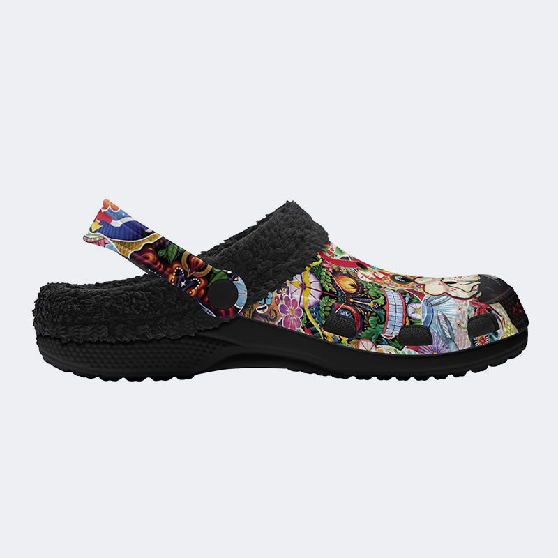 Unisex Horror Terrifier Print - Fur Lined Slippers/Sandals