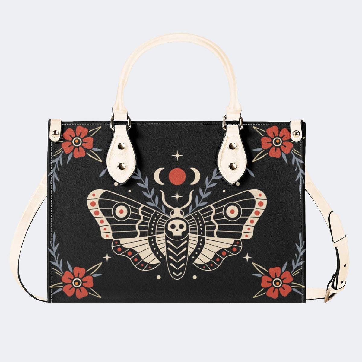 Red Spotted Death Moth - Leather Handbag
